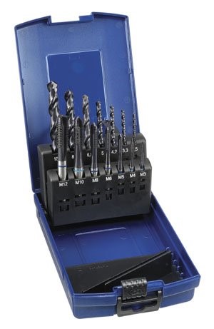 BORDO BLUE BAND TAP AND DRILL SET METRIC COURSE